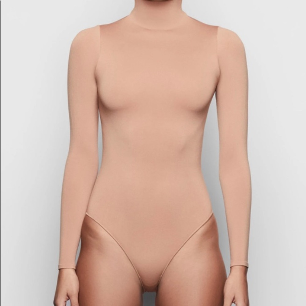 SKIMS long sleeve mock neck bodysuit